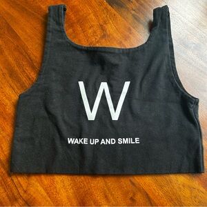 Zara Girls Wake Up and Smile Crop Tank Top size 11-12
